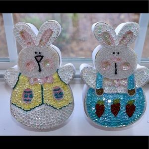 ADORABLE SEQUIN EASTER BOXES IN PINK OR BLUE ARE AVAILABLE AS A PAIR OR EACH